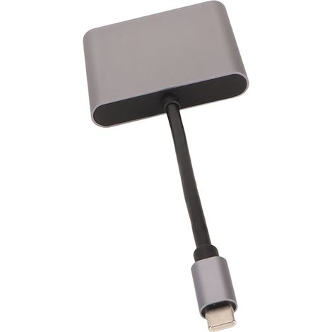 Adaptateur USB-C vers double interface multimédia HD professionnel 2 en 1 4K 30 Hz, station d'accueil USB 3.0 Plug and Play pour téléphones portables et ordinateurs portables (1/5)