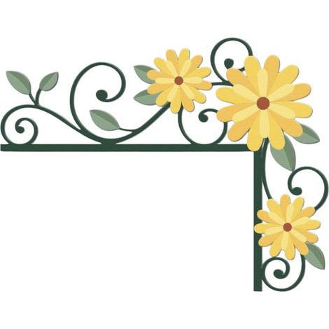Marguerite Métal Ornement de Cadre de Porte, Décoration Murale pour Porte, Art Déco Originale d'angle de Portail pour Chambre d'enfant, Maison (1/4)