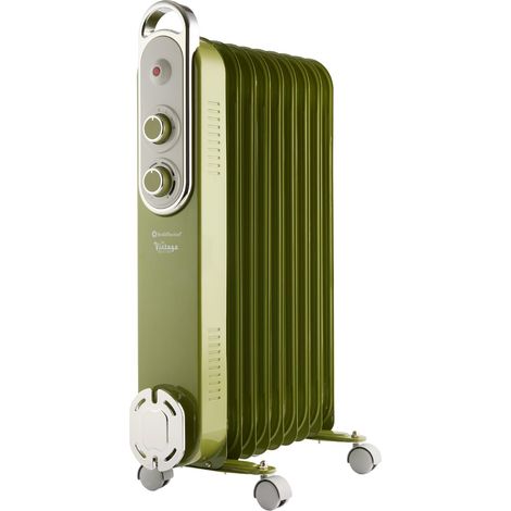 Oil Filled Radiator Vintage 2KW Olive Green 9 Fin by Rediffusion REDB14KGRE (1/5)