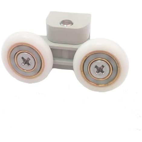 Ersatzrolle für Duschkabinentür – 1 Stück – Weißes Nylon – Befestigung von oben – Für INDA Duschkabinen – Durchmesser 20 mm (1/5)