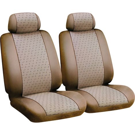 Glamur, coppia coprisedili anteriori in jacquard, universali - Beige