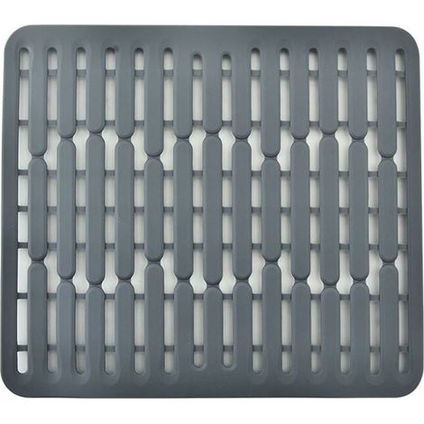32x28.5x1cm,gris– Tapis de fond d'évier en silicone ou protège évier - Petit format (1/5)