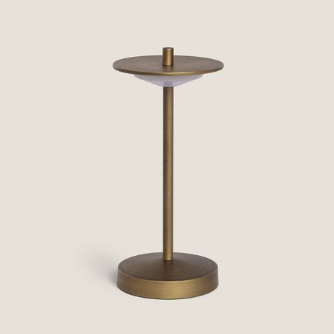 Lámpara de Mesa LED Portátil para Exterior Metal con Batería Recargable Estepona Latón