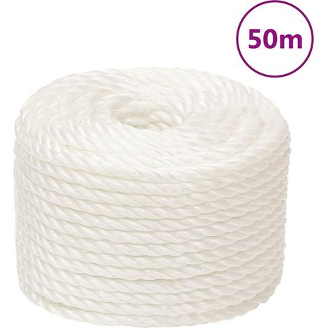 vidaXL Corda da Lavoro Bianca 16 mm 50 m in Polipropilene