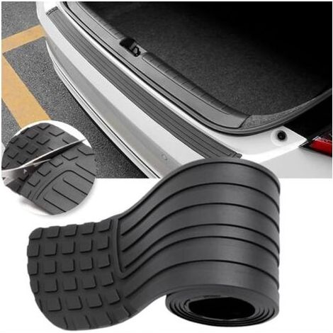 Protection Pare Choc Voiture,104 cm x8.5 cm Protecteur Porte Coffre en Caoutchouc, Protecteur Pare-Chocs Arrière Autocollante Protection Voiture pour VUS/Voitures (1/4)