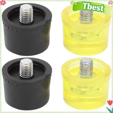 Tbest tête de frappe en caoutchouc pour marteau Tête de frappe en caoutchouc, 2 jeux d'embouts de remplacement bricolage marteau (1/5)