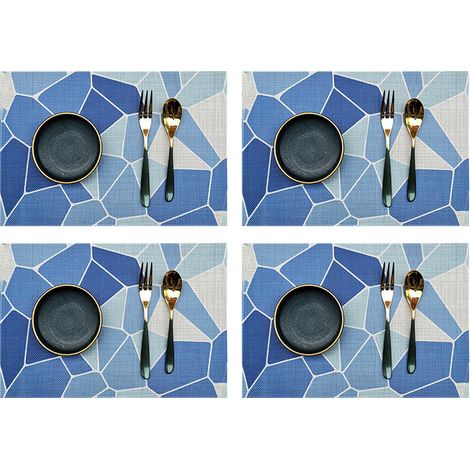 Set De 4 Nappes Americaines - Polyester Imperméable Motif Bohème - Pour Salle À Manger Et Cuisine - Dimensions 30x45cm (1/5)