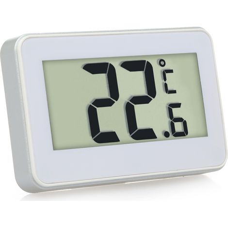 Termómetro digital LCD para frigoríficos/congeladores con soporte magnético ajustable y aviso de escarcha para uso doméstico. (1/5)
