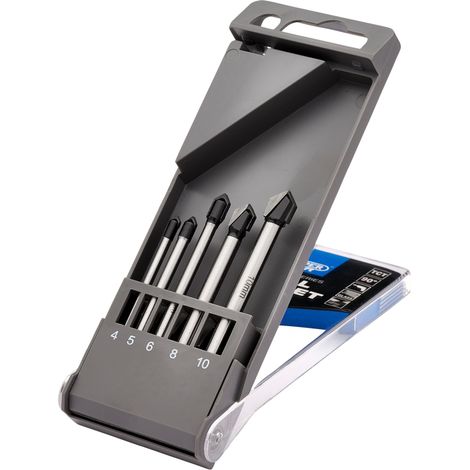 Draper 5-Piece TCT Ceramic Drill Bit Set (Model 10180) for Precision Drilling in Ceramic, Glass, and Tile Materials