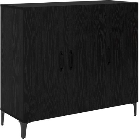Vitrina Roble negro 34 x 90 x 80 cm Madera contrachapada vidaXL