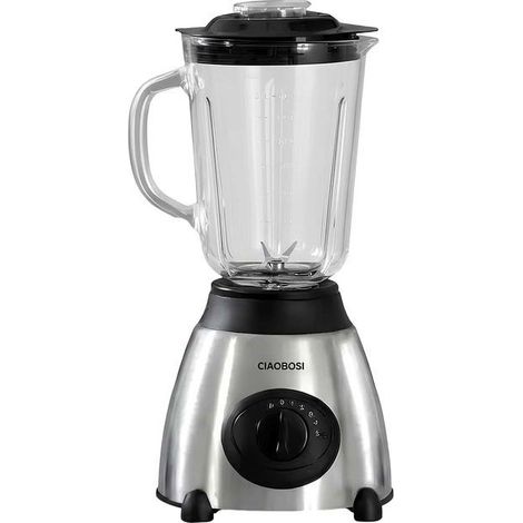Blender mixeur multifonction - AVIZAR - 3L - 450W - Bol verre - Corps inox
