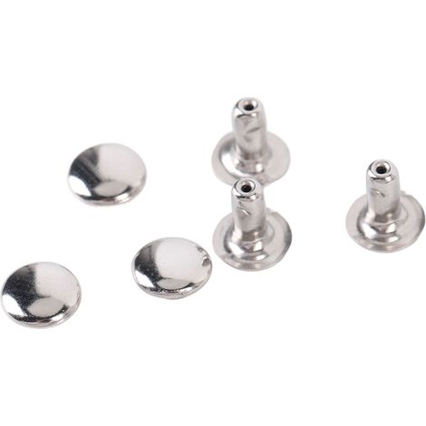 500er-Set 7x6mm Nieten, 201 Edelstahl-Rundnieten mit Einzelkappe für Lederarbeiten, Taschen, Bekleidungsdekoration (1/5)