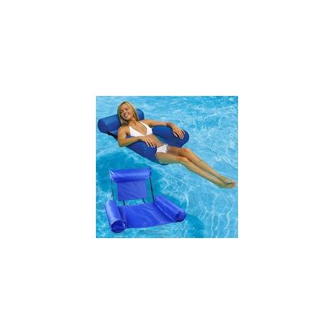 Aufblasbare Pool-Hängematte, Schwimmhängematte, aufblasbare Matratze, tragbarer Schwimm-Pool-Hängemattenstuhl, geeignet für Pool, Strand und Urlaub, 100 x 120 cm (1/5)