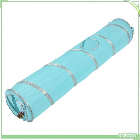 Tunnel pour chat - FAFEICY - 120 cm - pliable - polyester & fil d'acier - avec balle et trou (1/5)