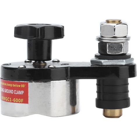Pince de masse magnétique MWGC1‑600F avec interrupteur marche/arrêt réglable, connecteur aimanté pour soudure, support commutable 600A. (1/5)
