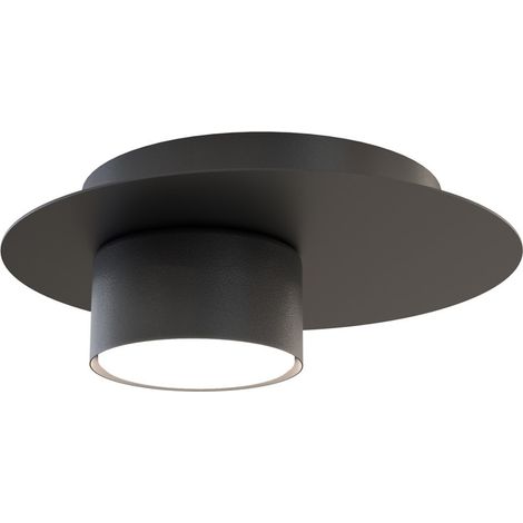 Lampada a Soffitto Bolx, Metallo, Nero, 20x7x20 cm