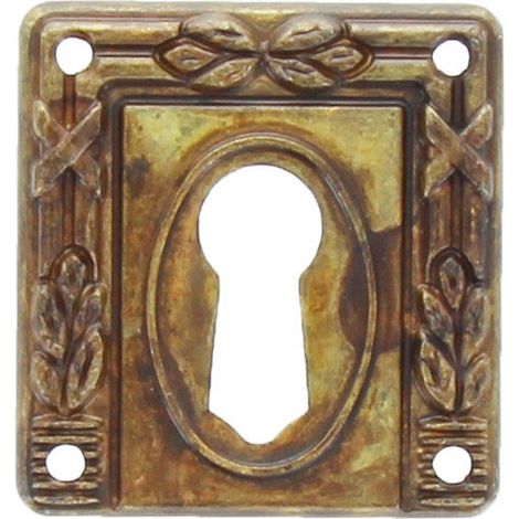 25PZ BOCCHETTA ANTICHIZZATA ART.30060 MM.33X35 OTTONE ANTICO (1/2)