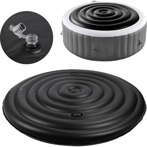 Aufblasbare PVC-Badewannenabdeckung – Schutzhülle für aufblasbare Whirlpools im Freien mit Griffen [3 Größen: 128, 158, 180 cm] (1/5)