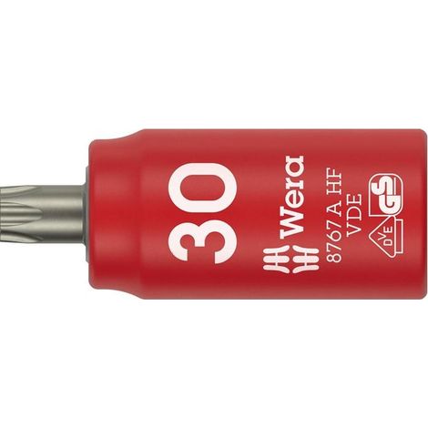 WERA Steckschlüsseleinsatz 8767 A VDE HF 1/4 ″TX 30 Länge 36 mm (1/4)