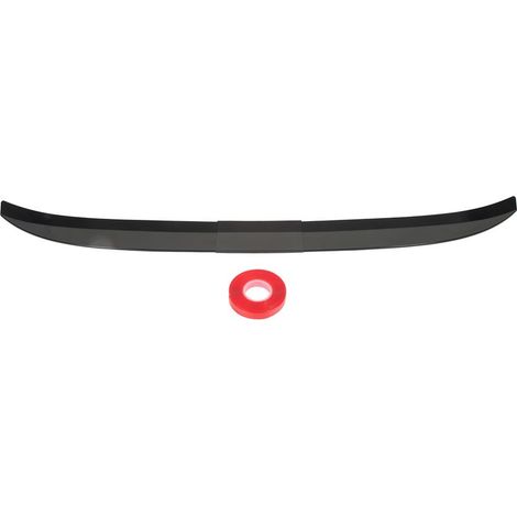 Lèvre d'aile de becquet arrière 116 à 132cm, 3 pièces, coffre noir brillant profilé universel pour véhicule (1/5)