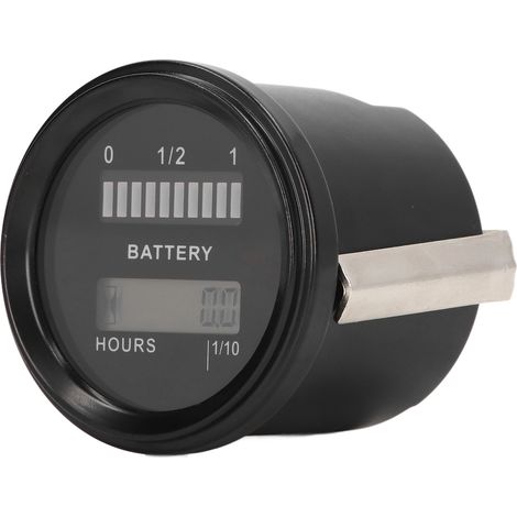 Indicateur numérique de batterie, compteur horaire, jauge multifonctionnelle étanche IP65 pour voitures électriques, chariots et tondeuses à gazon (1/5)