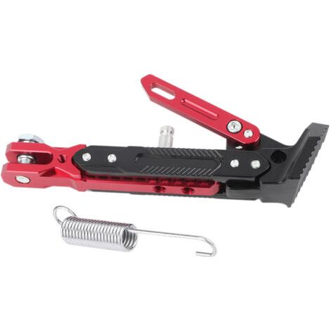 Support latéral de pied réglable, KIMISS 21 5 4 cm Alliage D'aluminium Bequille Laterale Moto Support d'horizon de cadre de moto Universelle pour NMAX 155 2015-2016 N- 125 (1/5)
