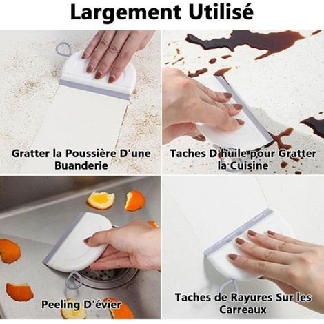 2pcs Raclette douche - Silicone durable Design ergonomique - Vitres et miroirs - Mini format (1/5)