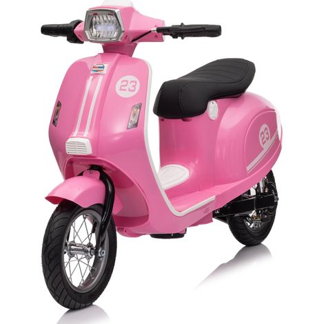 Moto Elettrica 24V per Bambini Rosa Doppia Batteria Waterproof (1/5)