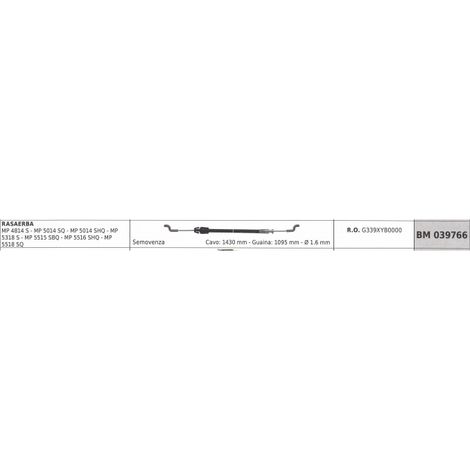 MAORI cortacésped MP4814S - MP5014SQ cable autopropulsado 1430 mm funda de cable 1095 mm