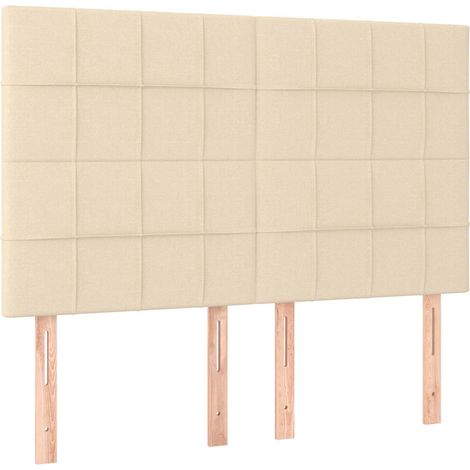 Maison Exclusive - Cabecero de cama de tela color crema 144x5x118 (1/5)