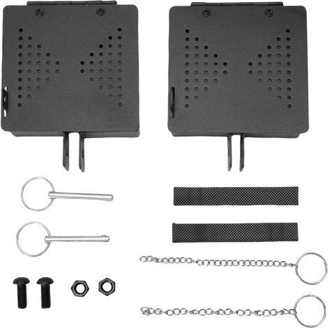 Endkappen für Abflussschlauch-Aufbewahrungsrohre von Wohnmobilen – 4 Zoll quadratische Stoßstangen-Endkappen aus Eisen – 2 komplette Sets (12 Teile) Zubehör für Wohnmobile (1/5)
