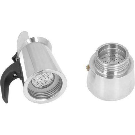 Cafetière - - Moka - Acier inoxydable - Poignée ergonomique - Compatible lave-vaisselle (1/4)