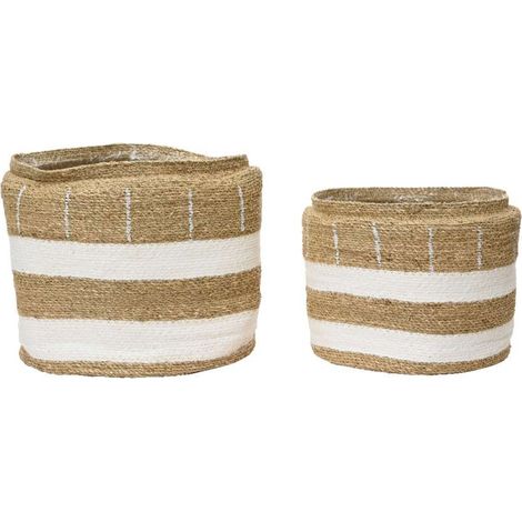 Cesta portavaso naturale bianco grande