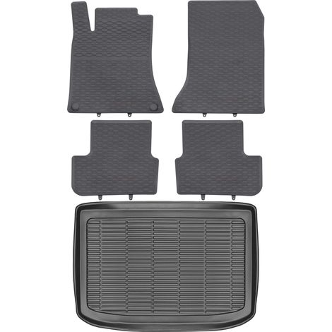 Juego de alfombrillas de goma para coche y maletero para Mercedes Clase A III W176 Hatchback (2012-2018).