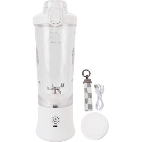 Blender portable 600 ml 18 000 tr/min, rechargeable USB-C, mini-extracteur de jus avec lames en acier inoxydable et éclairage RGB, idéal pour les voyages et la salle de sport. (1/5)