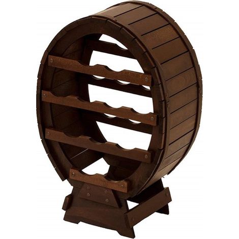 Cantinetta porta bottiglia in legno botte 12 POSTI (1/3)