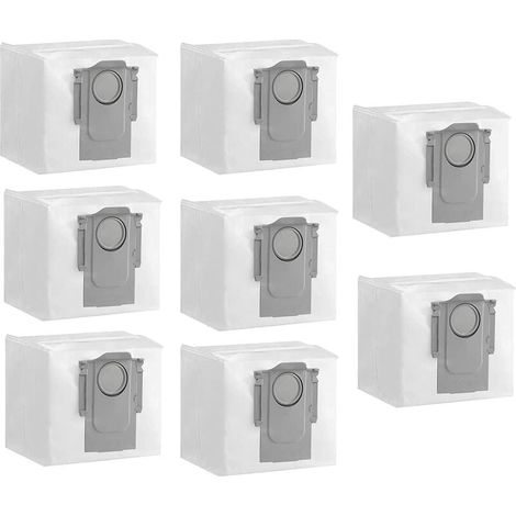 Lot de 8 sacs à poussière, 3,5 L, filtration 99%, poignée coulissante, pour aspirateur robot (1/5)