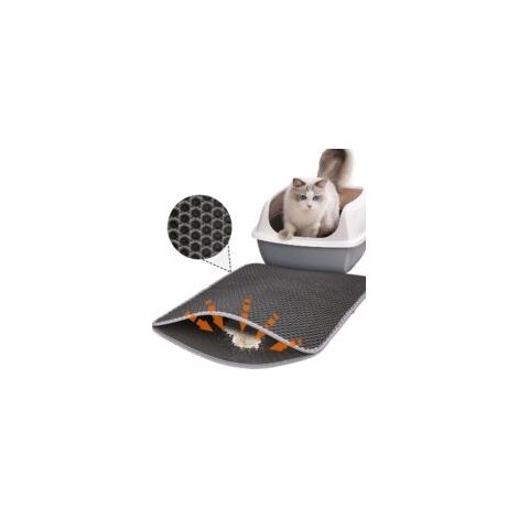 Katzenstreumatte – 1, Katzentoilette mit Wabenmuster, 60 x 40 cm – Haustiere (1/5)