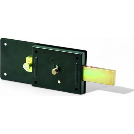 Serratura di sicurezza per porte in ferro con catenaccio 6 mandate e pomolo interno cilindro fisso borchia inclusa - 50 mm (1/2)