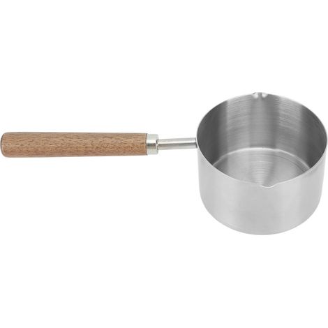 Mini casserole en acier inoxydable 304, poignée ergonomique anti-brûlure, chauffe-lait et chauffe-beurre portable, 200 ml (1/5)