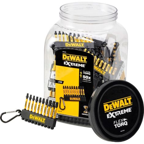 Dewalt zestaw końcówek flextorq 10cz. ph/pz 57mm brelok