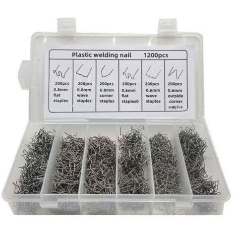 BUNTHAUS PA 1200 Pièces Agrafes de Soudage pour Réparation de Pare-Chocs Auto Plastique Clous Raccord (1/4)