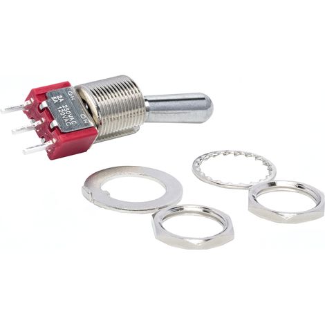 Interrupteur à levier RS PRO, Verrouillable, 1RT, 5 A @ 250 V c.a. ( Prix pour 1 ) (1/3)