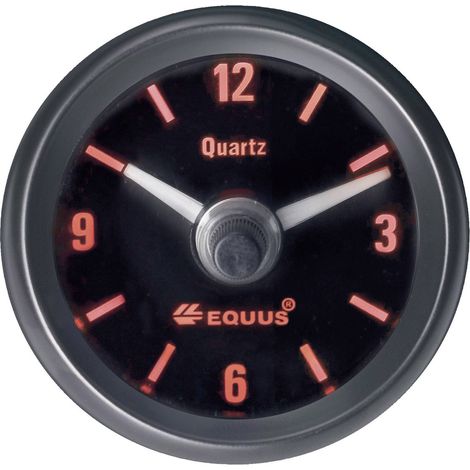 Equus 656789 Kfz Einbauinstrument Quarz-Uhr analog 4 LEDs Blau, Grün, Gelb, Rot 52 mm (1/2)