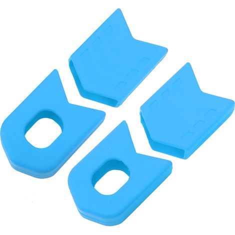 Lot de 4 protections de manivelle en silicone bleu pour VTT et vélo de route (1/5)
