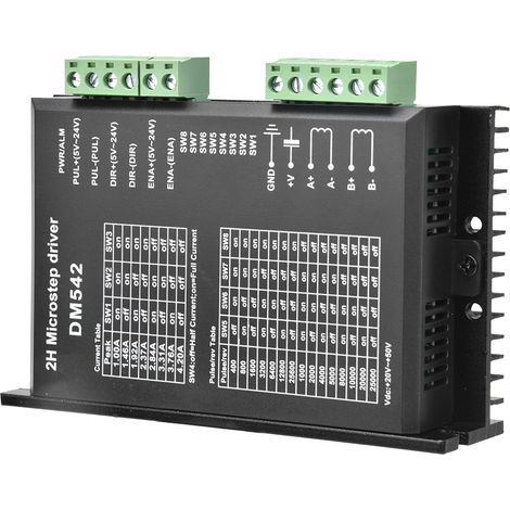 Schrittmotortreiber 2-phasig digital DM542 für Motoren der Serien 42 und 57, NEMA 17 und NEMA 23 (1/5)