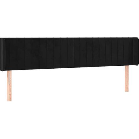 Maison Exclusive - Kopfteil mit Ohren Schwarz 183x16x78/88 cm Sam (1/5)