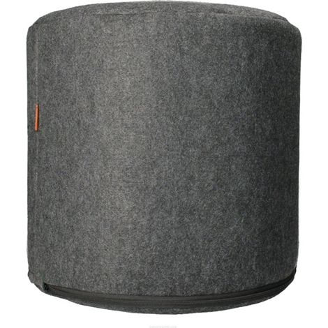 Pouf con rivestimento in feltro color antracite GR40 (1/5)