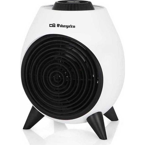 Chauffage FH 5037 Chauffage électrique avec thermostat réglable, 2 000 W de puissance, 2 positions de chaleur et fonction ventilateur d'air froid, 3600 W, 1 litre, 44 décibels, noir (1/5)