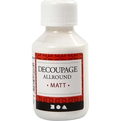 Vernis colle mat - Adulte - 100 ml - Mixte - Haute qualité - Technique serviette